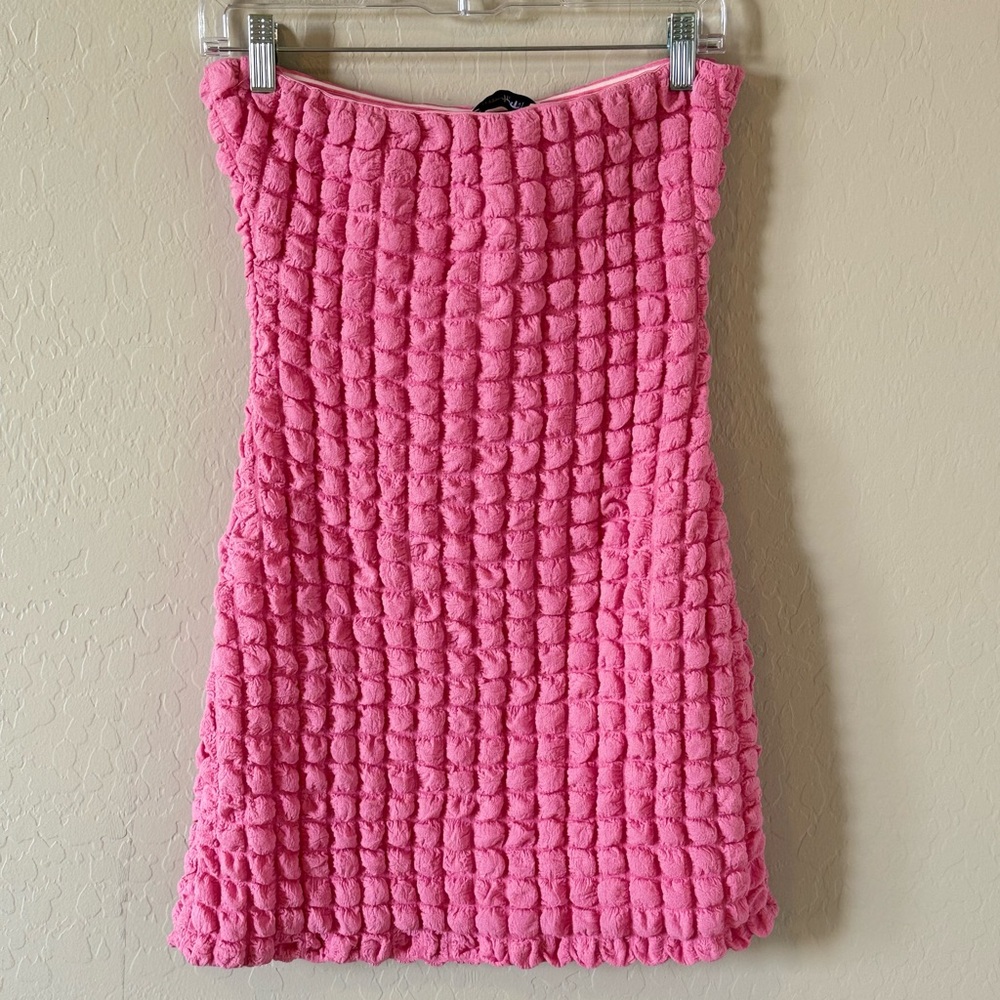 NWT The Life Styled Co. Strapless Kendra Mini Bubble Dress Poppy - Medium